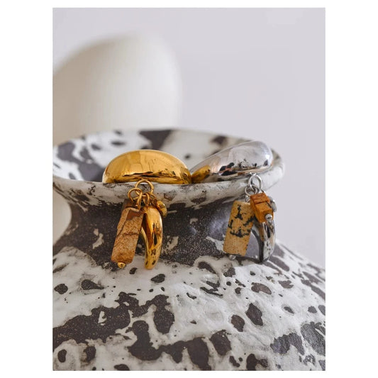 Bijoux Charm Bague à charms cubes dorés