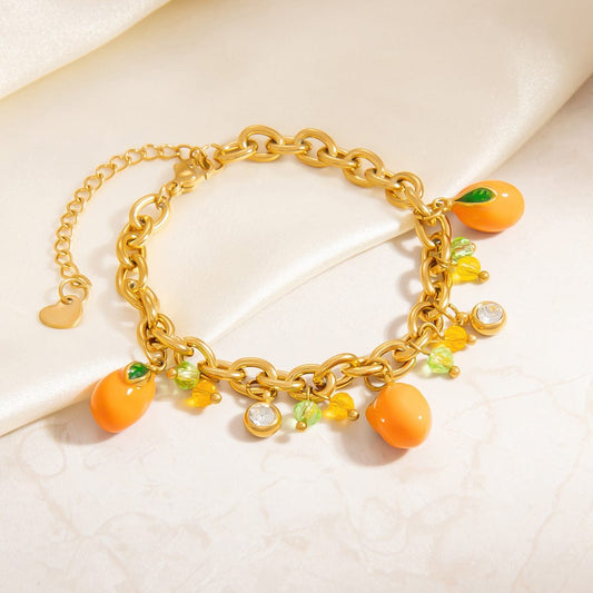 Bijoux Charm Bracelet Charm Fruits Orange
