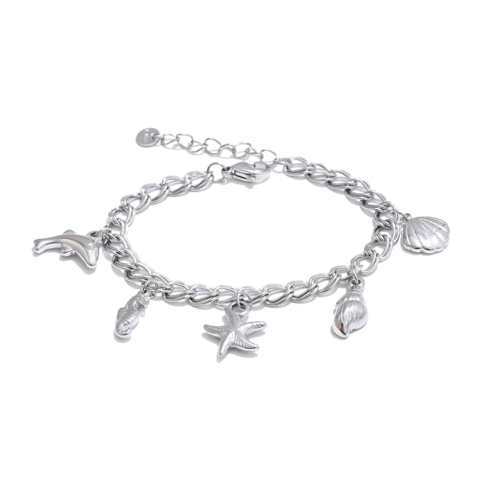 Bijoux Charm Bracelet Charms de la Mer Argentés