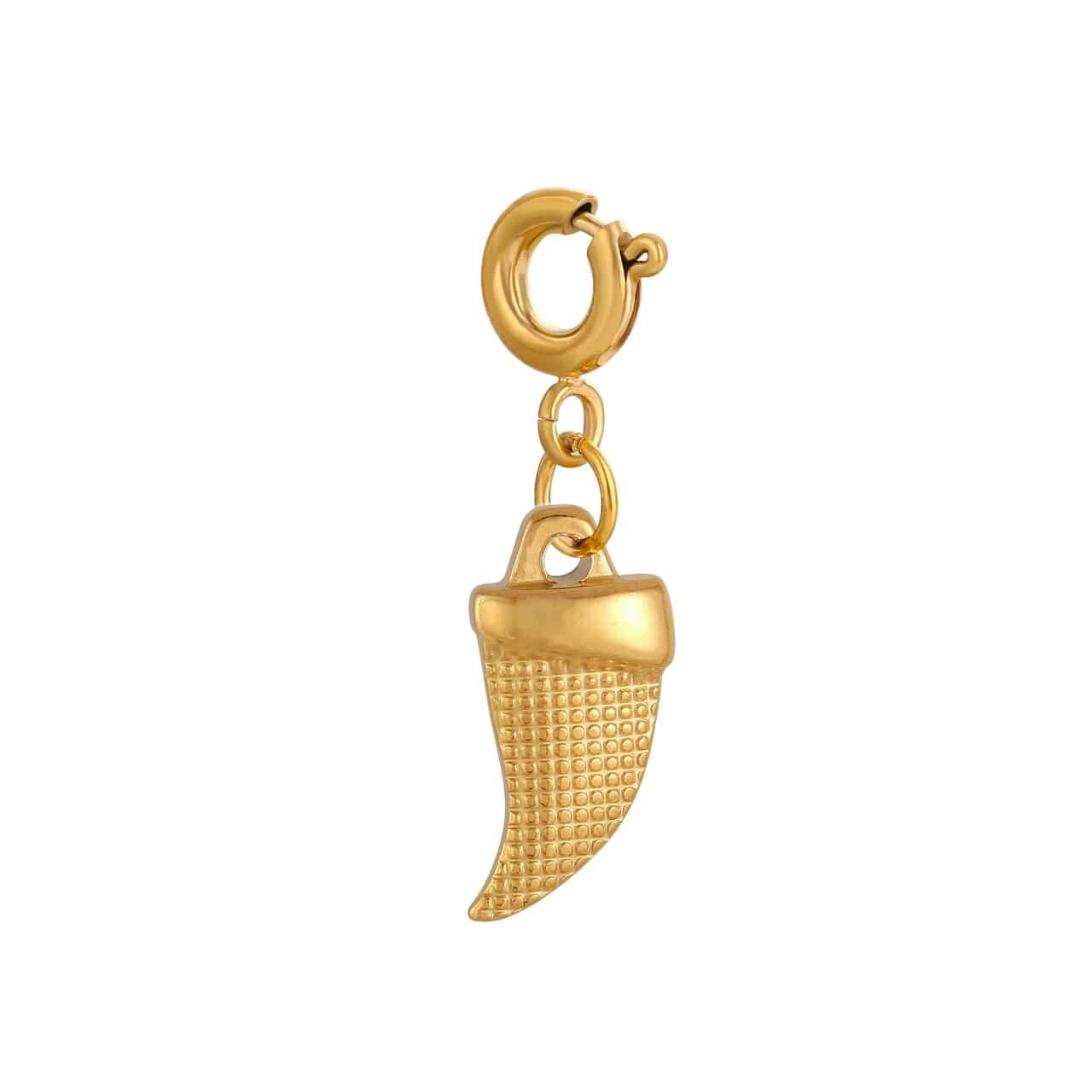 Bijoux Charm Charm bijoux corne dorée avec crochet