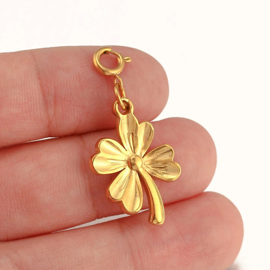 Bijoux Charm Charm bijoux fleur doré avec crochet