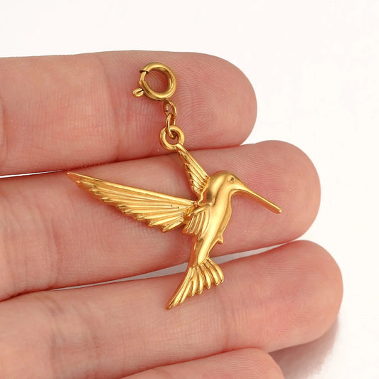 Bijoux Charm Charm Bijoux Oiseau Doré avec Crochet