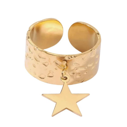 Bijoux Charm Bague Charm Ajustable Étoile Dorée