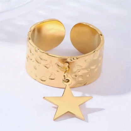 Bijoux Charm Bague Charm Ajustable Étoile Dorée