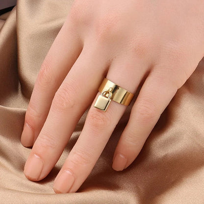 Bijoux Charm Bague Charm Cadenas Argentée