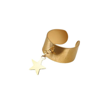 Bijoux Charm Bague Charm Lisse Étoile Dorée