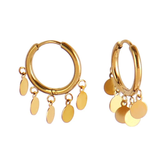Bijoux Charm Boucles d'oreilles charms dorées