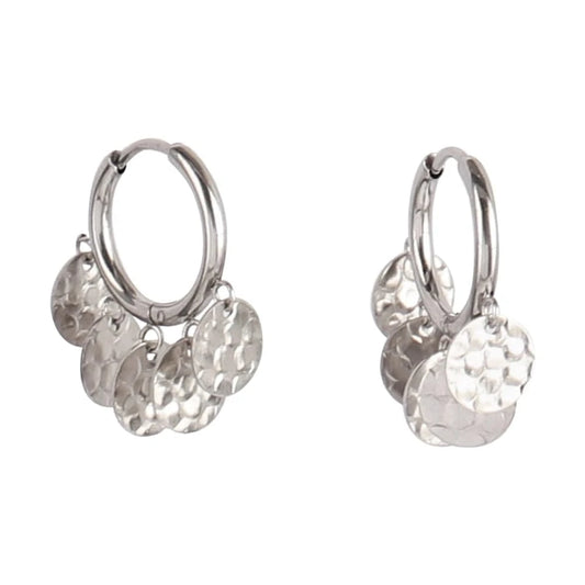 Bijoux Charm Boucles d'oreilles charms médailles argentées