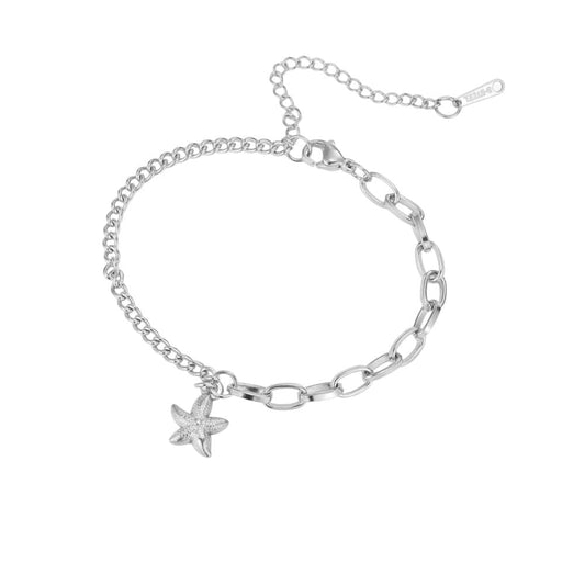Bijoux Charm Bracelet à Charm Unique Étoile Argenté