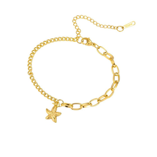 Bijoux Charm Bracelet à Charm Unique Étoile Doré