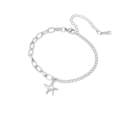 Bijoux Charm Bracelet à Charm Unique Étoile Fine Argenté