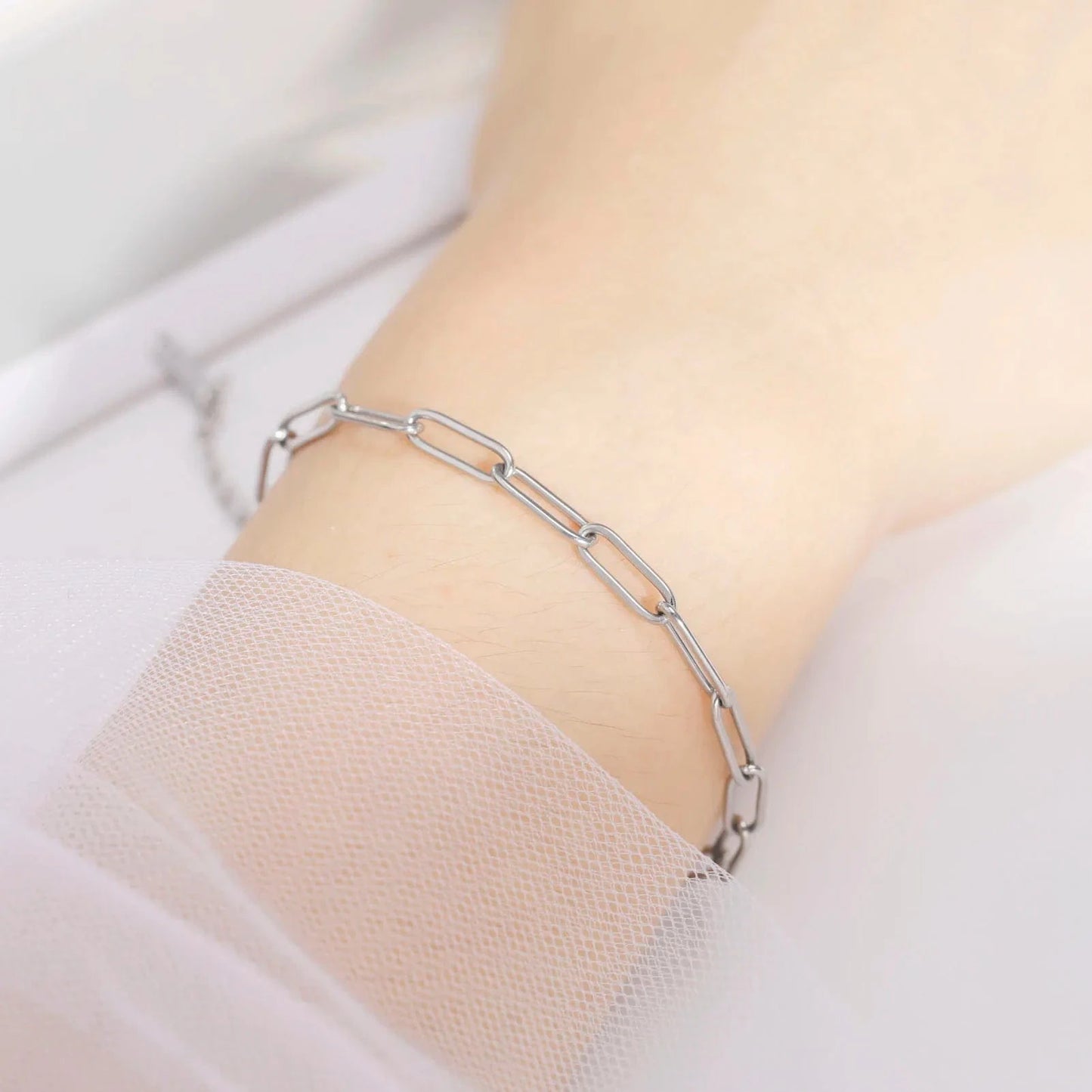 Bijoux Charm Bracelet Argenté pour Charms Élégants