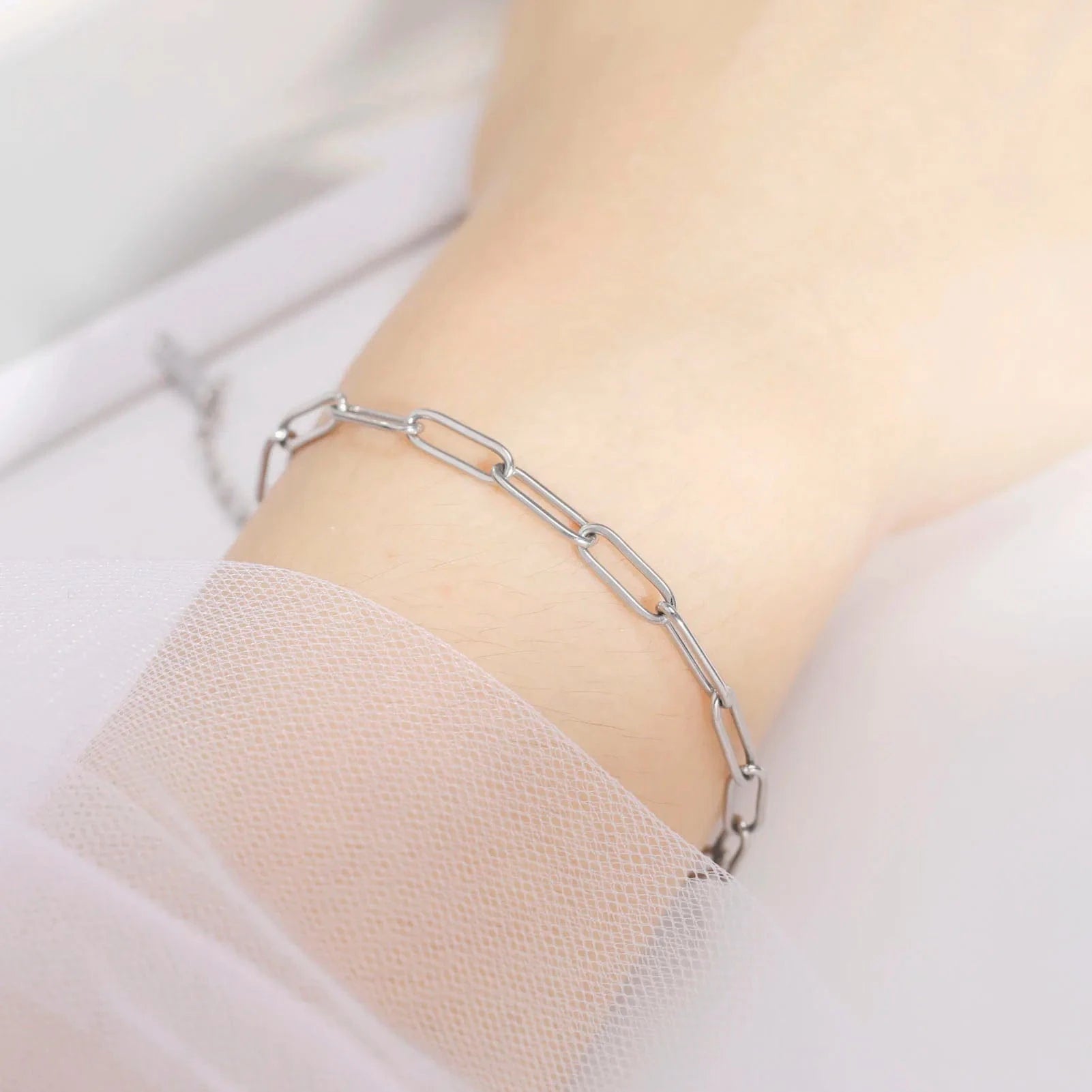 Bijoux Charm Bracelet Argenté pour Charms Élégants