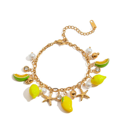Bijoux Charm Bracelet Charm avec Citrons