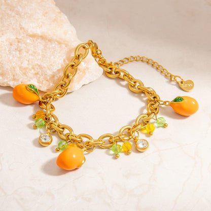 Bijoux Charm Bracelet Charm Fruits Orange