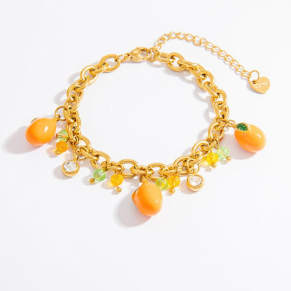 Bijoux Charm Bracelet Charm Fruits Orange