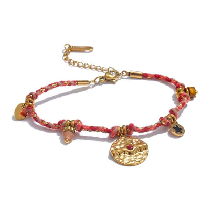 Bijoux Charm Bracelet Charm Vintage Rouge et Doré