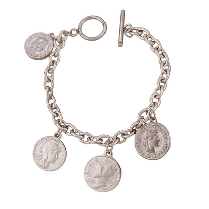 Bijoux Charm Bracelet Charms avec Médailles Argentées à Bascule