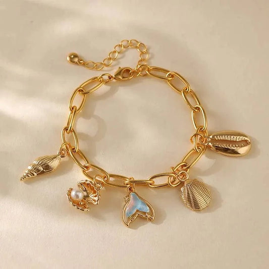 Bijoux Charm Bracelet Charms de la Mer à Chaîne