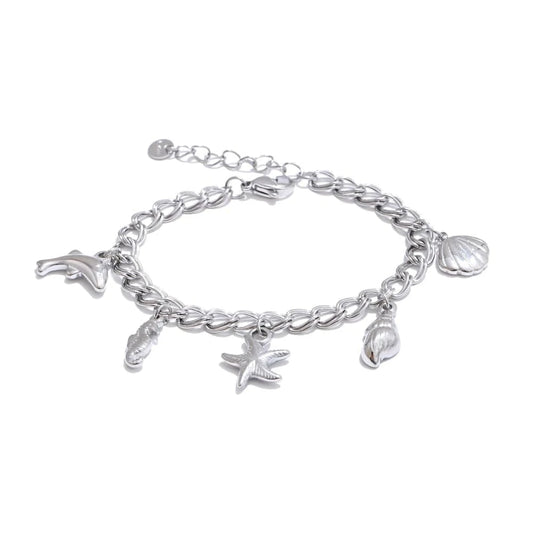 Bijoux Charm Bracelet Charms de la Mer Argentés