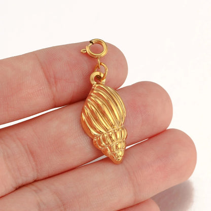 Bijoux Charm Charm bijoux coquillage doré avec crochet