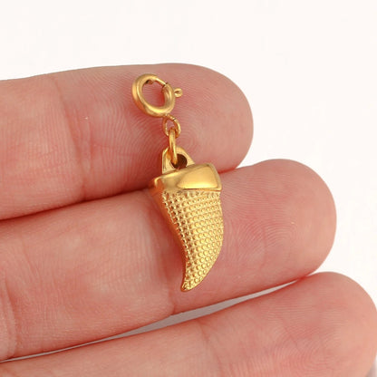 Bijoux Charm Charm bijoux corne dorée avec crochet