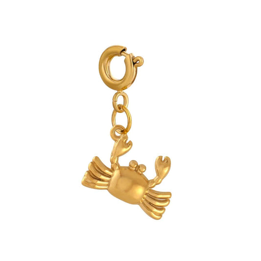 Bijoux Charm Charm bijoux crabe doré avec crochet