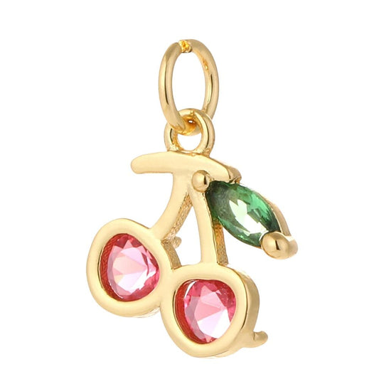 Bijoux Charm Charm Cerise Doré pour Bijoux