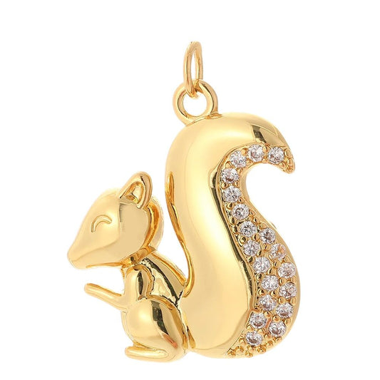Bijoux Charm Charm écureuil doré pour bijoux