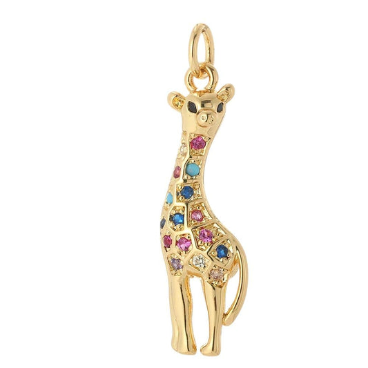 Bijoux Charm Charm Girafe Doré pour Bijoux