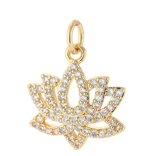 Bijoux Charm Charm Lotus Doré pour Bijoux