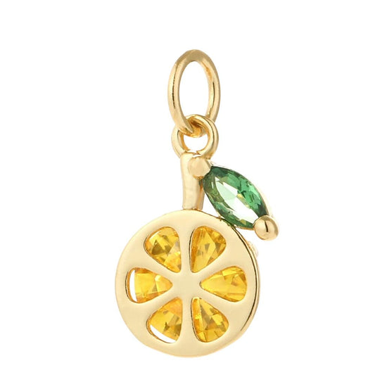 Bijoux Charm Charm pour bijoux orange doré