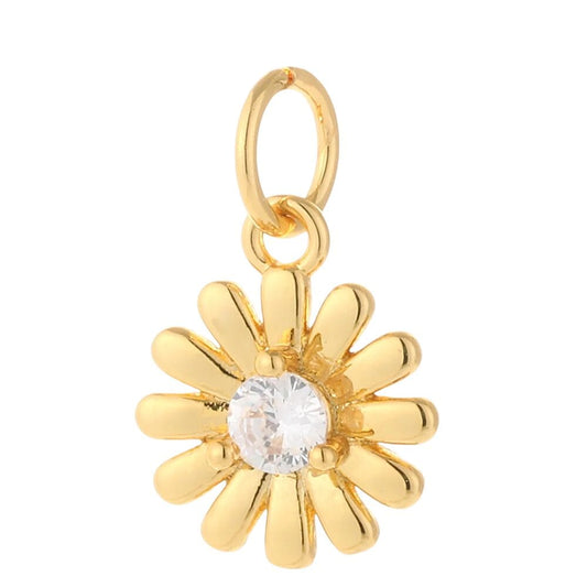 Bijoux Charm Charm Tournesol Doré pour Bijoux